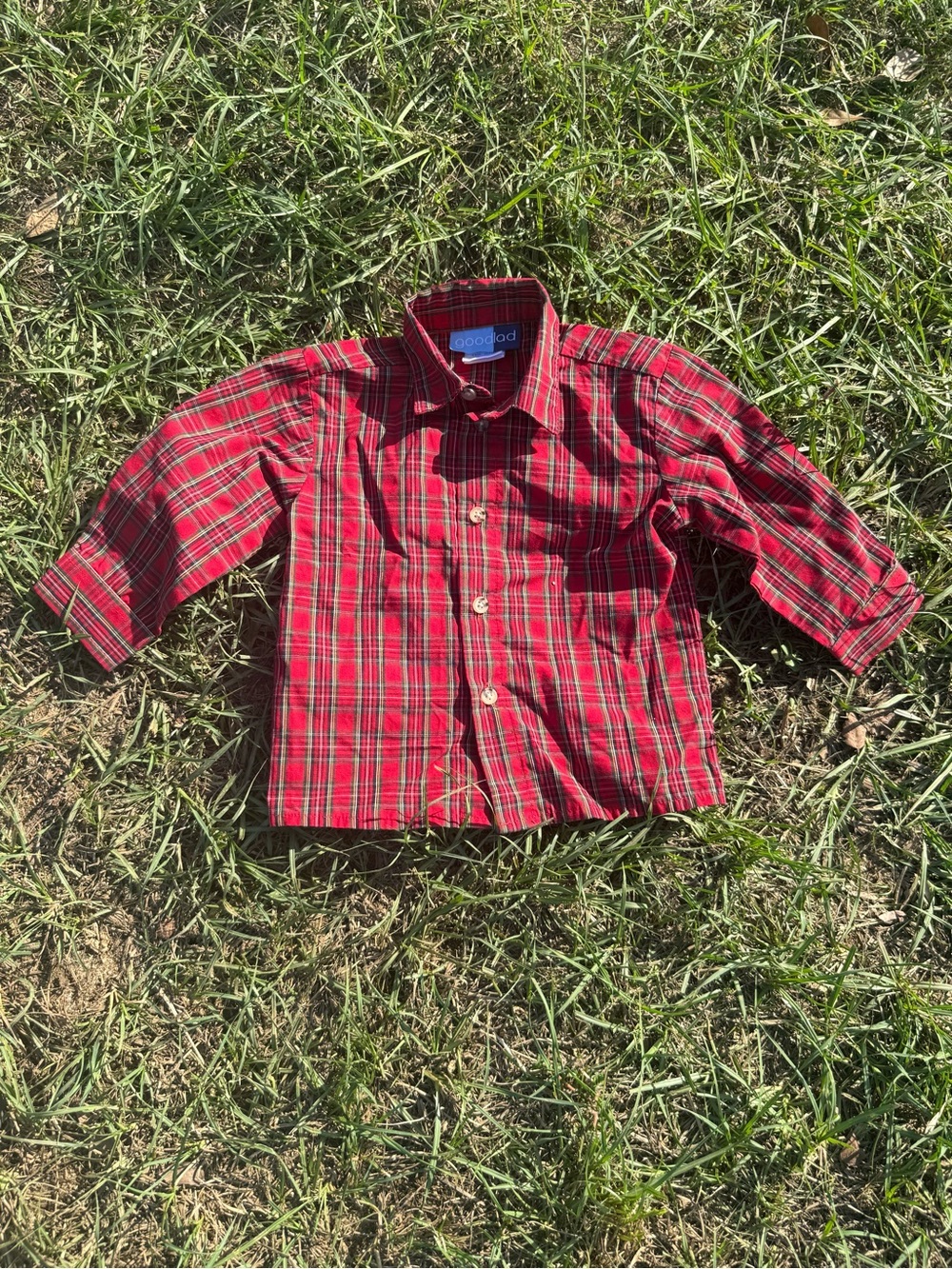 Good Lad Red Plaid Button-Down Shirt